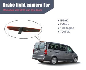 coche mercedes vito 2016 van two doors y vista de la cámara trasera arriba separada