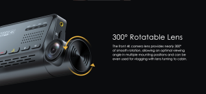 VIOFO Dashcam A139 Pro 3CH.Lente giratoria de 300º