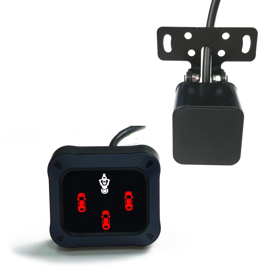 detector de punto ciego para moto con pantalla de alertas visuales bsd